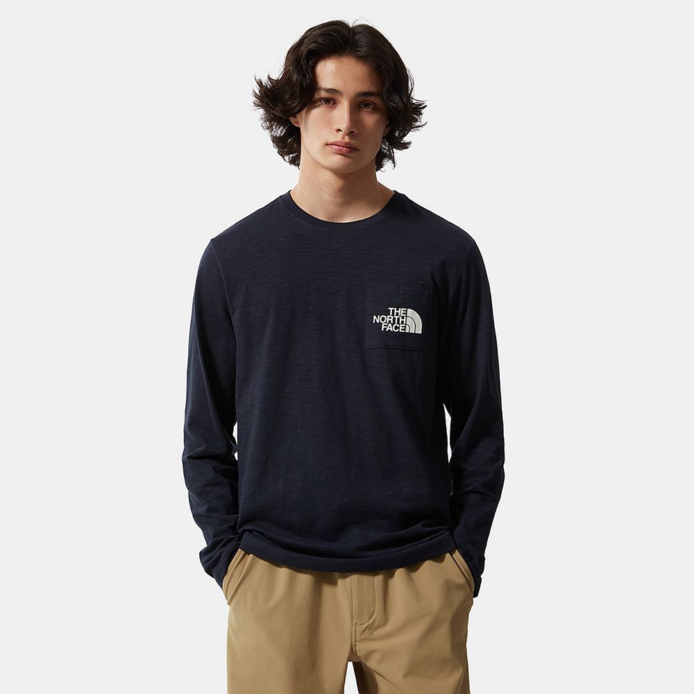 The North Face Long Sleeve Mens Australia - The North Face Long-Sleeve Tissaack Navy (HIL-450287)